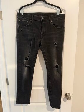 Black Distressed Men's Jeans - American Eagle Outfitters